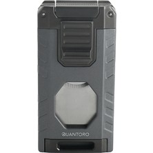 Quantoro Üç Torch Pürmüz Easy S/iğneli/delicili Kırık Gümüş Metal Puro Çakmağı