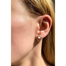 Spossy Silver Jewelry Incili Küpe