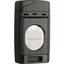 Quantoro Çift Torch Pürmüz Easy Cut Gunmetal Metal Puro Çakmağı