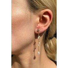 Spossy Silver Jewelry Mayorka Inci Sallantılı Küpe