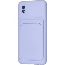Gray Line Gry  Samsung Galaxy A01 Core Kılıf Kelvin Kartvizitli Silikon - Lila Nel1