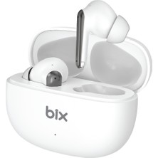 Bix TW12 Soundcraft Bluetooth 6.0 Anc ve Enc Çift Mikrofon Gürültü Engelleme 3D Panoramik Ses Pure Sound Özellikli Kablosuz Kulak Içi Kulaklık