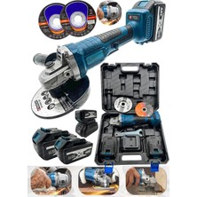 Moonshop Kömürsüz Şarzlı Avuç Taşlama 125MM 48V 5AH Li-On Kömürsüz Motor Şarjlı Spral-