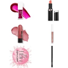 Wet N Wild Lip Oil Merlot Glass... +5 Parça Makyaj Seti
