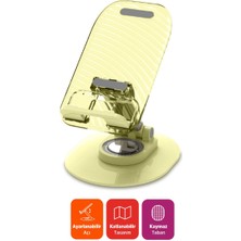 Polosmart PSM143 Telefon Tablet Standı 60° Ayarlanabilir 1000G Taşıma Kapasiteli Sarı