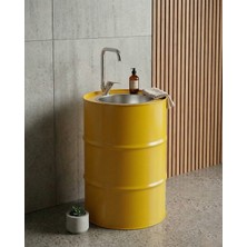 Acar Metal Metal Varil Lavabo Sarı