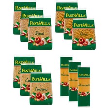 Pastavilla Makarna 500 gr 4 Çeşit 12 Li Karma Paket