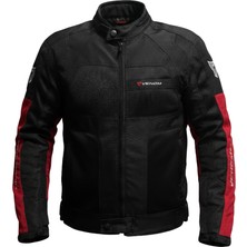 Venom Motosiklet Mont 4 Mevsim Dynamic V2 Grey-Red Motorcu Montu