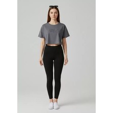 Alg Kadın Crop Tişört - Oversize Krop Tişört