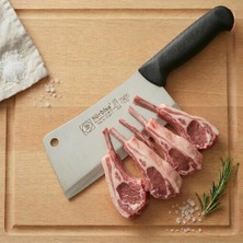 Akyüz Home Kurban Et Tavuk Kemik Kesim Satırı Mutfak Satır Sürmene Bıçağı 38 cm Profesyonel Çelik Sürbisa 61703