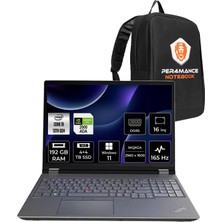 Lenovo Thinkpad P16 Gen 2 Intel Core I9 13980HX 192GB 4tb+4tb SSD RTX2000A/8GB 16" Qhd+ 500NITS 165Hz W11H Taşınabilir Iş Istasyonu & Per4 Çanta 21FA0003TXP444