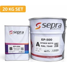 Sepra Epoksi Zemin Boyası 20 kg Set – Beton Zemin Kaplama Boyası Endüstriyel Garaj Depo Boyası
