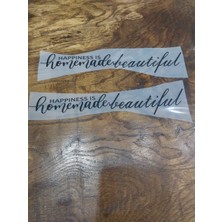 Gönülden Tasarım 2 Adet Ütü Ile Yapışan Yazılı Transfer Baskı Arma 22X5 cm