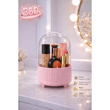 Blackstar Şeffaf Kapaklı 360 Dönebilen Fırça Kozmetik Makyaj Düzenleyici Organizer