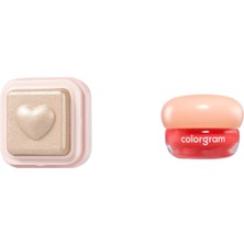 Colorgram Milk Bling Heartlighter Aydınlatıcı 01 Peach Heart... +1 Parça Makyaj Seti