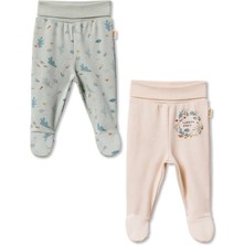 BabyCosy Organic Wear Bebek 2li Patikli Pantalon %100 Organik Pamuk , Bebek - Yenidoğan- CSY8206
