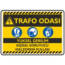 İsg Tabelam 25X35CM/ETIKET/TRAFO Odası Yüksek Gerilim
