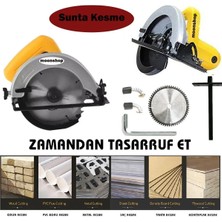 Moonshop Germany Technology Dbx 1950 Metal Şanzıman Sunta Kesme Daire Testere Makinesi 185MM