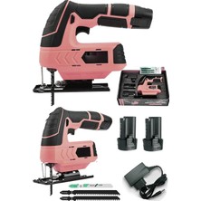 Moonshop Alman Teknoloji 58 V 5 Ah Çift Akülü Pandüllü Bakır Sargılı Alyansız Şarjlı Dekupaj Bıçkı Testere