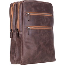 BloominBag Atelıer Espresso Brown Hakiki Deri Laptop Sırt Çantası – 16” Uyumlu