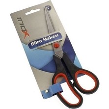 Magnetek Inox 9.5" Plastik Saplı Ofis Makası Renkli Araç Gereçler 1 Adet Kullanım İçin Pratik