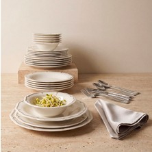 Güral Porselen Tenedos 24 Parça Yemek Takımı Gümüş File