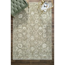 Venucci Home & Living Frezia Floral Bambu Polyester Oturma Odası Salon Mutfak Halısı Eskitme Çiçekli Vintage Halı