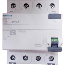 Siemens 4X63 Amper 300 Ma Kaçak Akım Rölesi 5SV4646-0