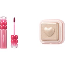 Colorgram Milk Bling Heartlighter Aydınlatıcı 01 Peach Heart... +1 Parça Makyaj Seti