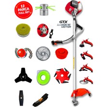 Prowackers German RXK-9400 Class Yan Tipi Benzinli Ot Çalı Çim Biçme Tırpanı+ 12 Pcs Komple Setli