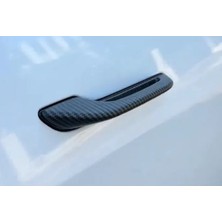 Tesla Model 3 / Y Uyumlu Karbon Fiber Görünümlü Dış Kapı Kolu Kaplama Seti - 4 Adet Çizilme Önleyici