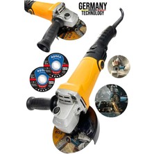 Moonshop Devir Ayarlı Avuç Içi Spiral Taşlama Makinası 2800W 115-125 mm 2 Adet Inox Disk Hediyeli.