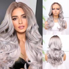 Açık Kumral Gri Ombreli Bebek Lı Fiber Sen Tül Peruk