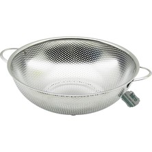 28CM  Metal Kulplu  Çelik Sepet Süzgeç Ince Tel Ayaklı (4887)