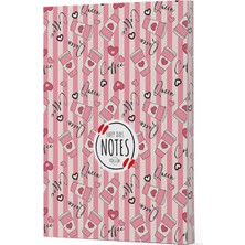 Kahve 8 - Yan Boyamalı Çizgili Defter