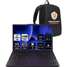 Lenovo Thinkpad P16V Gen 3 Intel Core Ultra 7 265H 64GB 512GB SSD Rtx Pro 2000/8GB 16" Fhd+ W11H Taşınabilir Iş Istasyonu & Per4 Çanta 21RTS1EA00P392
