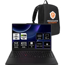 Lenovo Thinkpad P16S Gen 4 Core Ultra 7 255H İş İstasyonu 16GB RAM 256GB SSD 16" FHD+ Win11 Home + Per4 USB 21QV000YTXP351