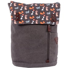 Es Dekor Design Dogs Vintage Laptop Sırt Çantası Gri 1 Adet