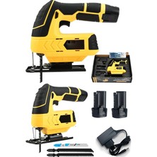 Moonshop Alman Teknoloji 58 V 5 Ah Çift Akülü Pandüllü Bakır Sargılı Alyansız Şarjlı Dekupaj Bıçkı Testere