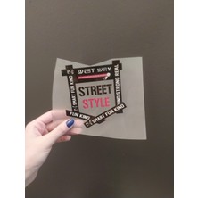 Gönülden Tasarım Ütü Ile Yapışan Street Transfer Baskı Arma 11X10 cm