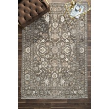 Venucci Home & Living Frezia Floral Bambu Polyester Oturma Odası Salon Mutfak Halısı Eskitme Çiçekli Vintage Halı