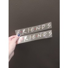 Gönülden Tasarım 2 Adet Ütü Ile Yapışan Friends Yazılı Transfer Baskı Arma 20X3 cm