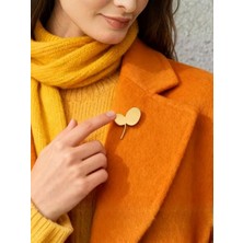 Punky Store Filiz Figürlü Paslanmaz Modern Yaka Broşu – Minimal Doğa Teması