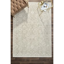 Venucci Home & Living Frezia Floral Bambu Polyester Oturma Odası Salon Mutfak Halısı Eskitme Çiçekli Vintage Halı