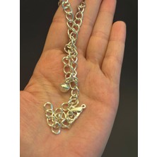 Gönülden Tasarım 32 cm Gümüş Renk Çanlı Takı Zinciri