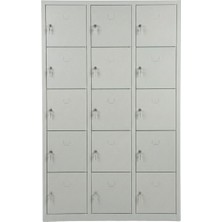 15 Gözlü Metal Emanet Dolabı 118X40X170
