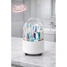 Blackstar Şeffaf Kapaklı 360 Dönebilen Standlı Banyo Düzenleyici Organizer