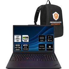 Lenovo Thinkpad P16V Gen 3 Intel Core Ultra 7 255H 40GB 4tb+4tb SSD Rtx Pro 2000/8GB 16" Fhd+ Fdos Taşınabilir Iş Istasyonu & Per4 Çanta 21RS000BTXP330