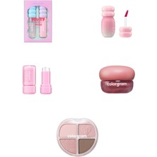 Colorgram Fruity Glass Tint Mini Duo Dudak Parlatıcısı Seti ... +4 Parça Makyaj Seti