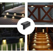 Gaman 1 Adet Solar Güneş Enerjili Köşebent Merdiven Veranda Bahçe LED Lamba Tekli Dekor Bahçe Aydınlatma